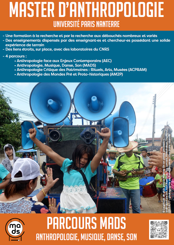 Master Nanterre Anthropologie, Musique, Danse, Son
